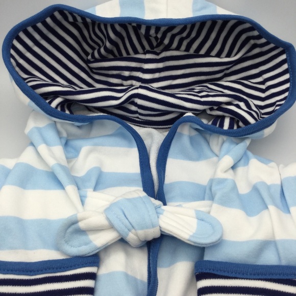 Cloud island baby boys stripe knit terry robe blue - Picture 4 of 11